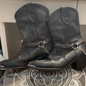 Black Cowboy Booties